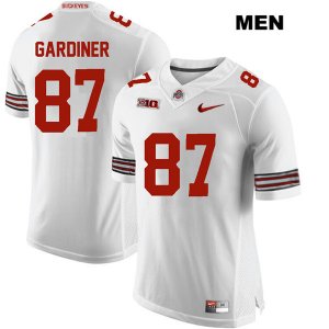 Men's NCAA Ohio State Buckeyes Ellijah Gardiner #87 College Stitched Authentic Nike White Football Jersey NM20R38GP